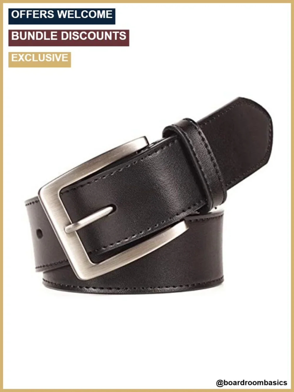 Extra Long Big & Tall Men's Faux Leather Dress Belt